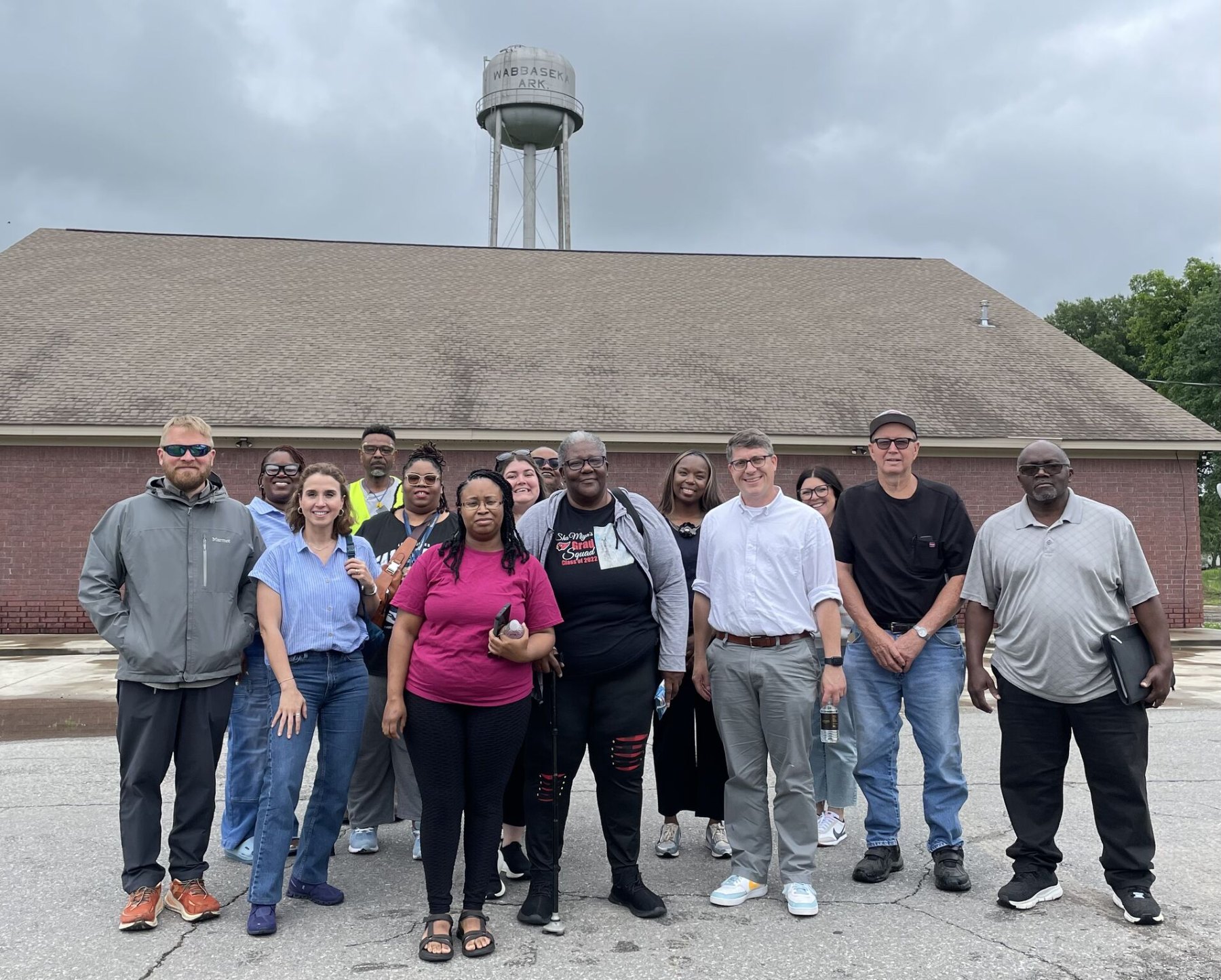 Local leaders and the design team gathered in Wabbaseka, Arkansas